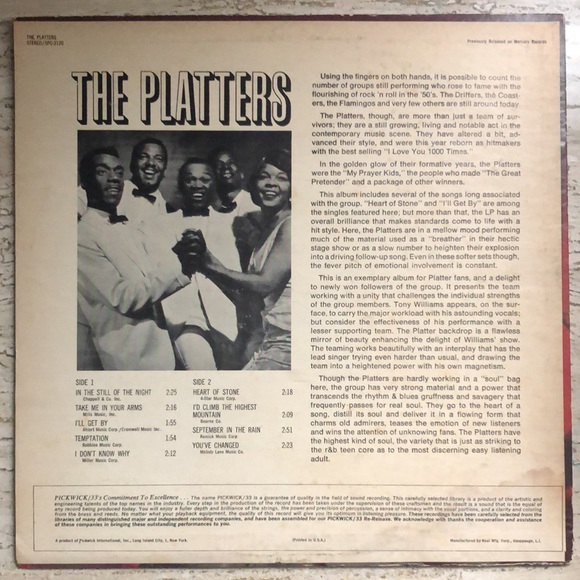 The Platters In The Still Of The Night Vinyl Lp - Picture 7 of 7